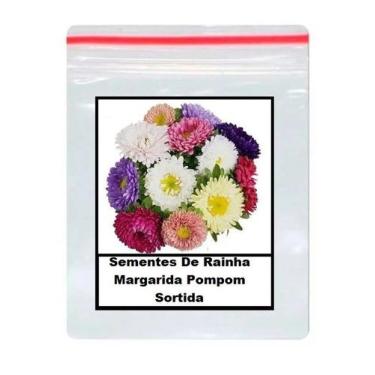 Imagem de 50 Sementes De Rainha Margarida Pompom Sortida - TOPSEED