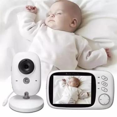 Imagem de Babá Eletrônica, Câmera LCD Colorida 3.2”, Visão Noturna IR, VOX, Áudio Bidirecional, Temp., Música Ninar, Bivolt 110/220V, Tranquilidade e Segurança ao Monitorar o Bebê