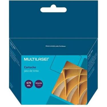 Imagem de Cartucho Amarelo Jato De Tinta Compatível 670xl Amarelo Multilaser - C
