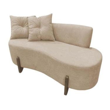 Imagem de Namoradeira Sofá Feijão Luna Orgânica Bouclé Bege - Mazzero Decor