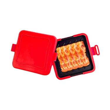 Imagem de Sanduicheira Para Ondas - Tostador de Queijo - Prensador de Panini Lavável na Máquina de Loiça para Cozinha Casa Escritório Estudantes Profissionais Ocupados Pequeno-Almoço