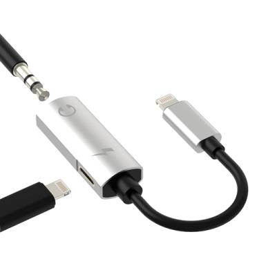 Imagem de Adaptador de fone de ouvido Lightning para 3,5 mm (2 em 1) para iPhone 14 13 AUX, cabo de áudio, conector de carregador de fone de ouvido para Apple MFI certificado para iPad, conversor de fone de