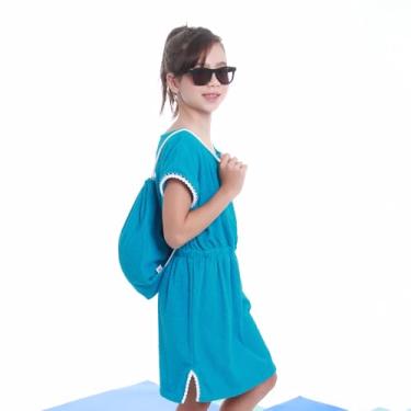 Imagem de Saída de Praia Infantil Oceano - túnica e mochilinha
