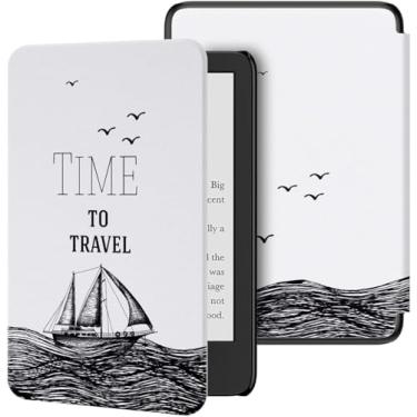 Imagem de Capa para Kindle RS23CV /2024 Com Alça + Película - Tela 6,0 - Case Kindle 11th Geração (Barquinho)