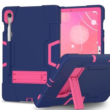 Imagem de Meifei Capa para Galaxy Tab S10 FE S9 (2023) 11 polegadas S9 FE S7 S8 S10 FE, capa protetora militar de silicone macio e policarbonato rígido de 3 camadas para Tab S10 FE com suporte para S-Pen, azul