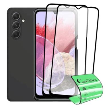 Imagem de Kit Capa Capinha Aveludada e 2 Películas Cerâmica 9D Compatível Samsung Galaxy M34- SMART E CASE