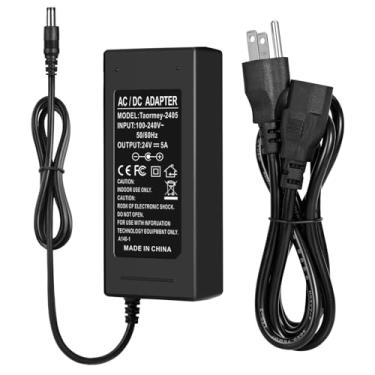 Imagem de Taormey Fonte De Alimentação 24 V 5 A, Ca 100-240 Para Cc, Transformador Conversor Adaptador Ca/Cc 120 W Máx. Com Plugue 5,5 X 2,1 Mm/2,5 Mm Câmera Segurança, Roteador, Driver E Monitor Fita Led