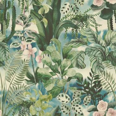 Imagem de Skyblur Papel de parede floral vintage Boho floral para contato floral papel de parede de flor descasque e cole papel de parede autoadesivo de flor para quarto decorativo removível 43 cm × 395 cm