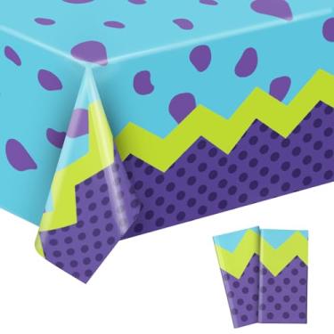 Imagem de 2 peças Toalhas Mesa para Festa de Aniversário, 137 x 274cm Impermeável Capa de Mesa em Plástico para Crianças e Adultos Decorações Aniversário Halloween com Tema Desenhos animados, artigos festas