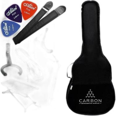 Imagem de Kit Acessórios Completo Violão Capa Acolchoada Palhetas