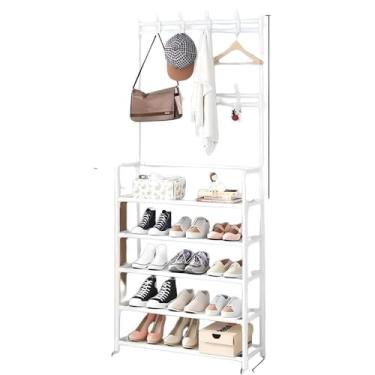 Imagem de Guarda-Roupa Organizador Arara 5 Prateleiras Cabideiro