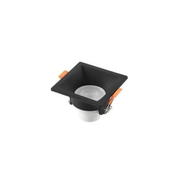 Imagem de Spot de Led Recuado Blumenau 3W Quadrado Preto Bivolt, 6500K - Luz Bra