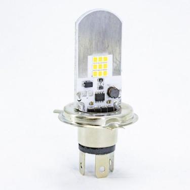 Imagem de Lâmpada LED H4 6500K Bivolt 10W 1300LM Efeito Xênon Carro Moto Caminhã