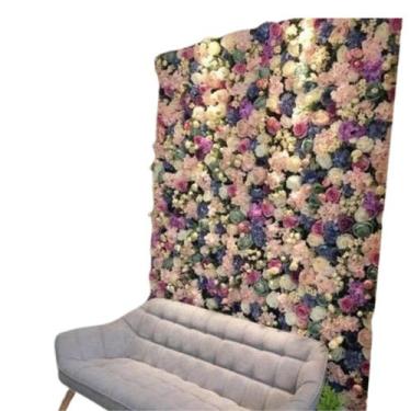 Imagem de Jardim Vertical Flores Rosas Artificiais rosas mistas - La Caza Store
