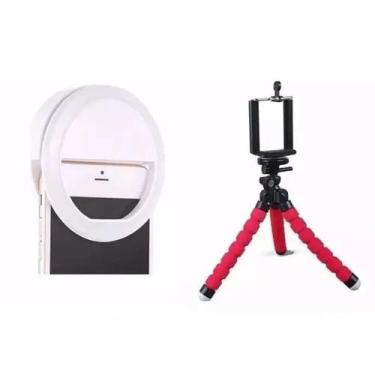 Imagem de Kit Tripé Flexível + Ring Light Selfie Anel de Led Para Celular Youtub
