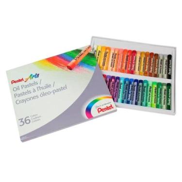 Imagem de Giz Pastel  Phn36 - Oleoso 36 Cores Pentel