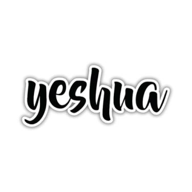 Imagem de Adesivo de vinil Yesha Script de vinil, 10 x 4,3 cm, decalque impermeável para casa, janelas, garrafa d'água, caminhões, carros, laptop