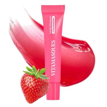Imagem de Vitamasques Bálsamo labial de morango, bálsamo labial coreano - tratamento labial peptídeo - hidratante labial - protetor labial com coloração clara - Feito na Coreia - 0,33 ml