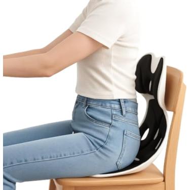 Imagem de Assento Ergonômico Estofado com Apoio Lombar – Conforto Postural para Escritório, Home Office, Viagens e Cadeiras de Rodas – Sortidos