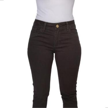 Imagem de Calça Feminina Capri de Sarja Cintura Média Confortável e Estilosa - D