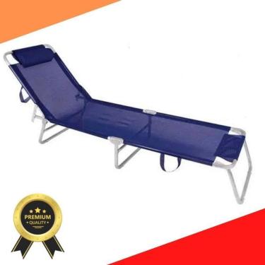 Imagem de Espreguiçadeira Dobravel Azul