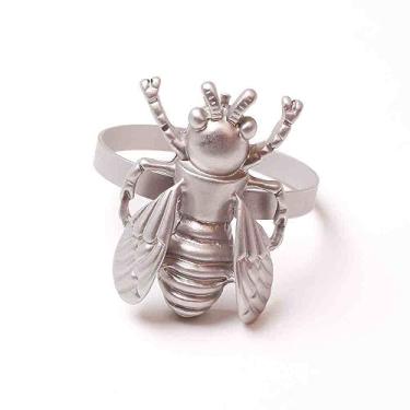 Imagem de Kit 4 Porta Guardanapo De Mesa Besouro Prateado Rafimex