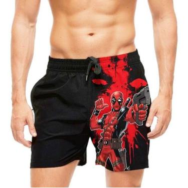 Imagem de Short Praia Shorts Banho Mauricinho Deadpool Full Print 25 - smoke, Pr