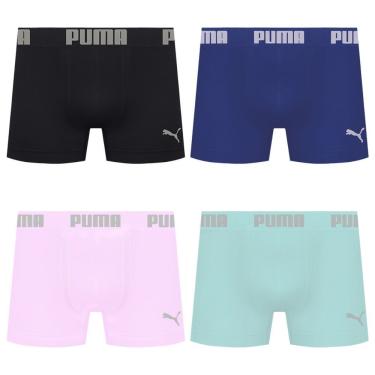 Imagem de Kit 4 Cuecas Puma Boxer Sem Costura Masculina