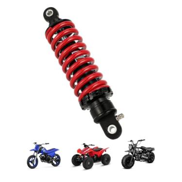 Imagem de NACORE Amortecedor traseiro de motocicleta universal de 280 mm para Dirt Pit Bike Off Road Mini Scooter, vermelho vintage