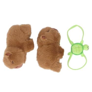 Imagem de Pilipane Capybara Boneca de Pelúcia Ornamento de Carro Tecido Macio de Pelúcia PP Enchimento de Algodão Multifuncional Decoração Automotiva para Interior de Carro Decoração de Festa de Escritório em