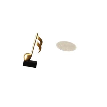 Imagem de Fenteer Escultura Criativa de Nota Musical em Resina, Peça Central E Tapete Redondo Versátil para áreas Internas com Revestimento Antiderrapante para Mesa, La
