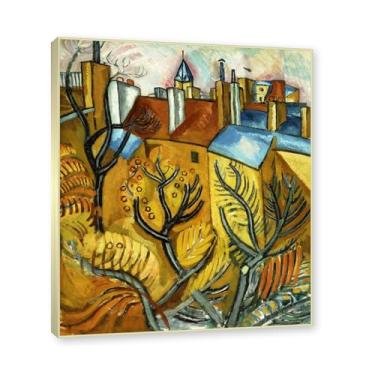 Imagem de NHLDZYH Moldura de champanhe. Impressões Raoul Dufy, (belo cenário 20), pôster de viagem vintage, arte impressionista, imagem de arte de parede em tela para decoração de casa. 40 x 48 cm-15,7 x 18,9