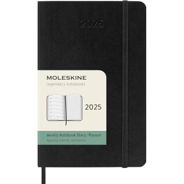 Imagem de Moleskine Classic 12 Month 2025 Weekly Planner, Soft Cover, Pocket (3.5" x 5.5"), Black, 144 pages