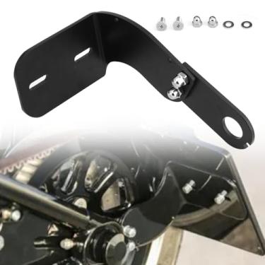 Imagem de FINMOKAL 1 peça suporte de suporte lateral preto para placa de carro traseiro compatível com Harley Sportster 2004-2025/Softail 2004-2017