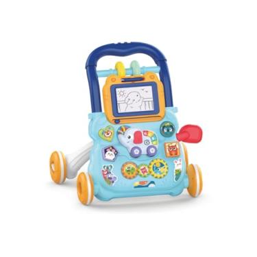 Imagem de Andador Infantil Educativo Empurrar Piano e Lousa Maxi Baby (Azul)
