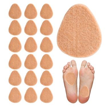Imagem de 18un Protetores, Metatarsais de Feltro para Suporte do Metatarso Respiráveis e Antiderrapantes Adequados para Sapatos e Saltos Altos Unissex (Cor da Pele)