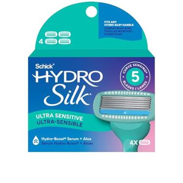 Imagem de Refil de lâmina de barbear hidratante Schick Hydro Silk, 4 unidades