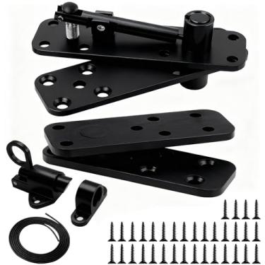 Imagem de TamBee Dobradiça articulada resistente para porta oculta - 258,5 kg de carga, rolamento, aço inoxidável, resistente à ferrugem, oculta para portas de madeira, portas secretas, porta oculta, porta de