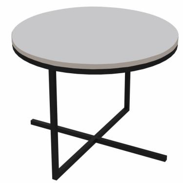 Imagem de Mesa Volpi Baixa Estrutura Preta - Branca