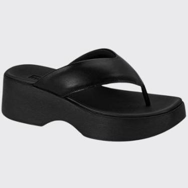 Imagem de Chinelo Feminino Slide Plataforma Nuvem Moleca 5503.105.18462 Preto N° 38-Feminino