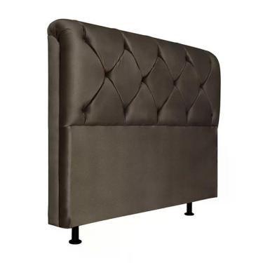 Imagem de Cabeceira Queen 160Cm Barbara Suede Marrom Id Suede Marrom