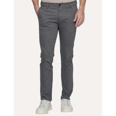 Imagem de Calça King & Joe Sarja Masculina Slim Chumbo Tamanho Calças:42