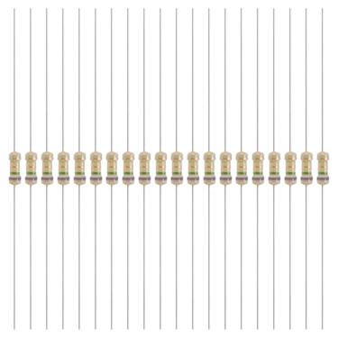 Imagem de YOKIVE 200 peças 1/4W (0,25 Watts) 7,5 Ohm 5% Resistor de filme de carbono, resistor fixo único de filme de carbono | Ótimo para dispositivos eletrônicos DIY, placas de circuito, sensores
