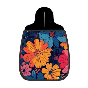 Imagem de Lixeira De Carro Organizador Flores Grandes Laranja