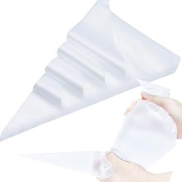 Imagem de Kitchsphere L Sacos de confeitar grandes de 48 cm, pacote com 100 sacos de confeitaria descartáveis, sacos de confeitaria espessos anti-explosão para confeitar bolos e biscoitos de cupcake (pacote com