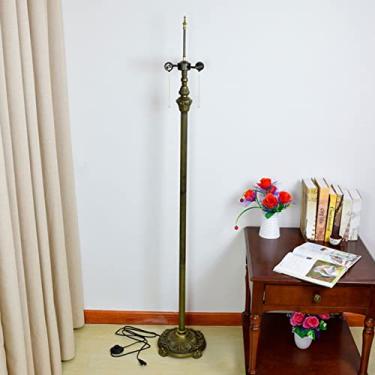Imagem de Base para luminária de chão Tiffany substituída, apenas a base, 162 cm de altura e adequada para cúpulas de abajur estilo Tiffany de 40 a 50 cm, com acabamento em bronze escuro.