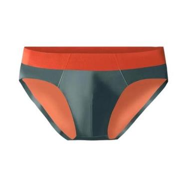 Imagem de Cuecas Masculinas De Seda Gelada Sem Costura Respiráveis De Cintura Ba