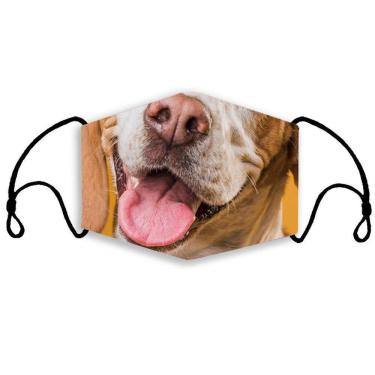 Imagem de Máscara facial para cães reutilizável e lavável com inserção de filtro para crianças