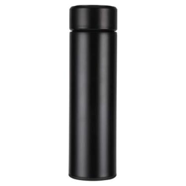 Imagem de Kit 2 Garrafas Térmica com Display Digital de Temperatura, Aço Inoxidável SUS 304, 500ml, Isolamento a Vácuo Duplo, Preto, 22.3cm
