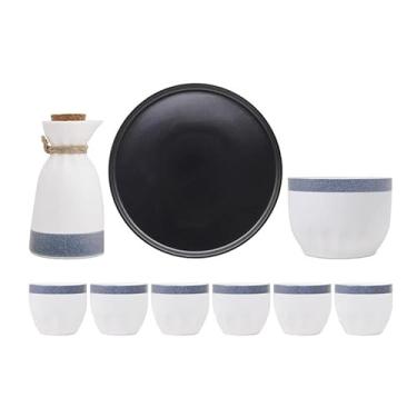 Imagem de Taça de vinho branco presente conjunto de vinho saquê japonês doméstico pote de vinho quente aquecedor de vinho (D conforme mostrado)